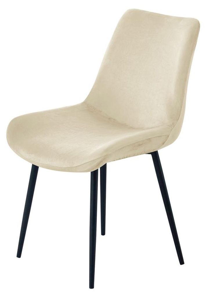 STUHLHUSSE für GROSSE SKANDINAVISCHE SCHALESTÜHLE VELOURS CREME
