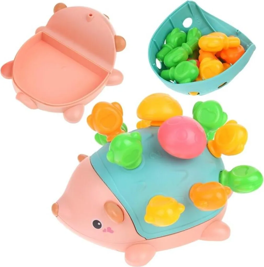 Hérisson Montessori Bleu avec piquants amovibles pour apprendre en 12 pcs