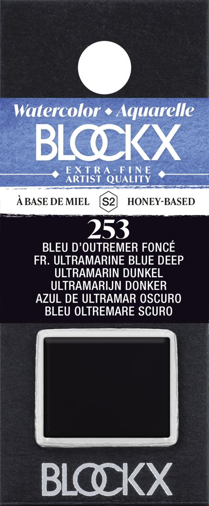 Blockx 3x Aquarellfarbe, 1/2 Näpfchen 1,5ml Ultramarinblau dunkel 41253BXC