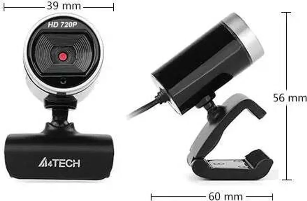Caméra Web HD 720p A4Tech PK-910P USB noire avec micro et mise au point fixe - 9