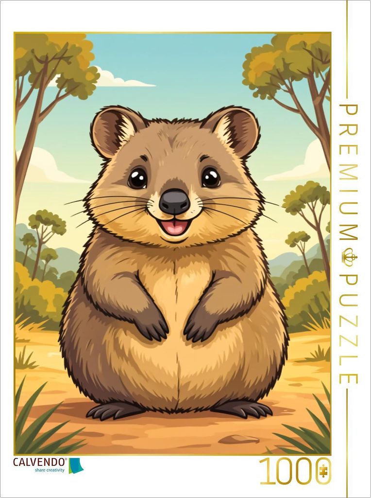 CALVENDO Puzzle Quokka - das glücklichste Tier der Welt | 1000 Teile Lege-Größe 64x48cm Foto-Puzzle für glückliche Stunden