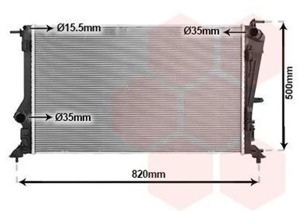 Radiateur eau moteur contre la surchauffe Mercedes Citan II et Classe T