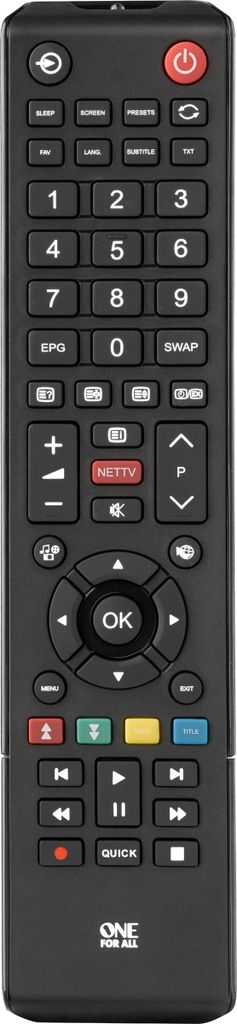 One For All URC 1919, TV, Drucktasten, Schwarz Produktbild 