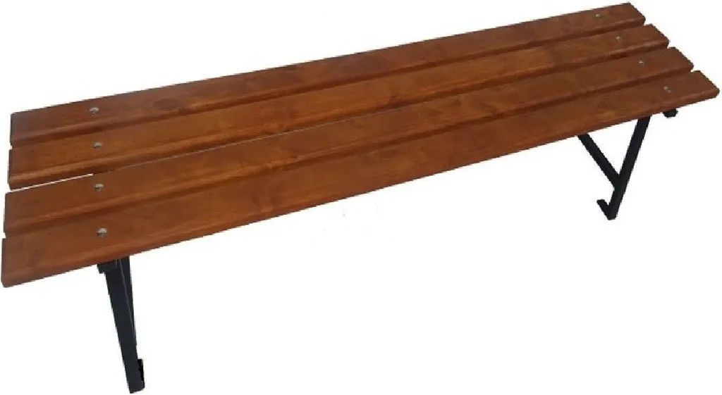Banc de jardin ATHEN en bois massif et acier - Assise grand confort 3 pl