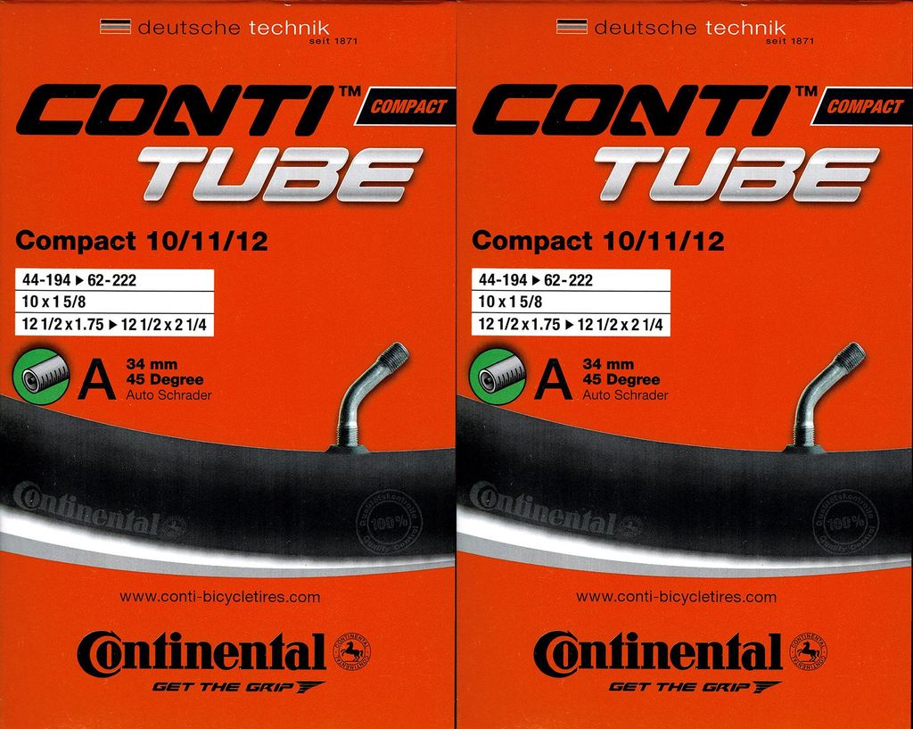2x Continental Compact 10/11/12 Schlauch 10 11 12 Zoll AV Produktbild 