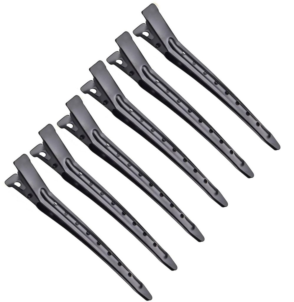 Haarspangen für Damen, 24 Stück, Entebill Haarspangen 3,5 Zoll, Metallhaarspangen, Friseurbedarf, Haarspangen für Locken mit Löchern, Krokodilh...