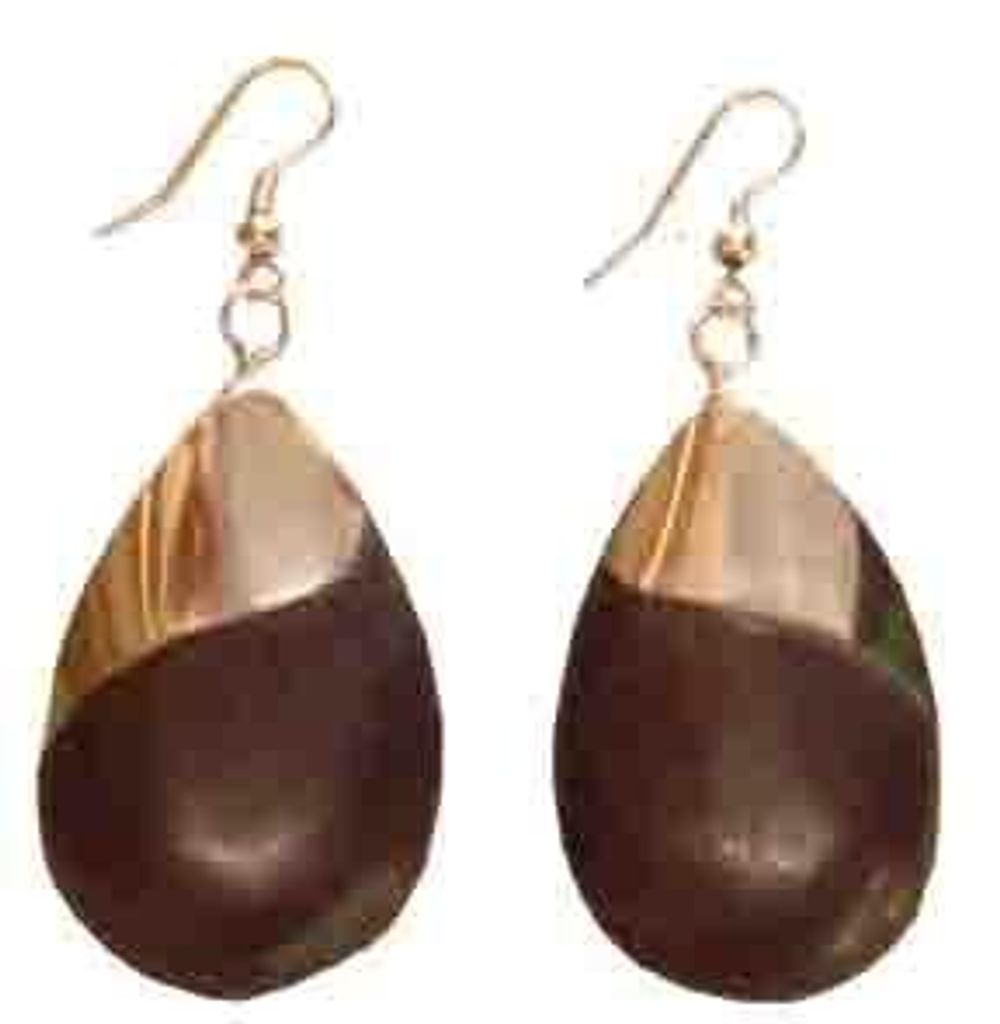 Ohrringe aus Sonor-Wood/Edelstahl