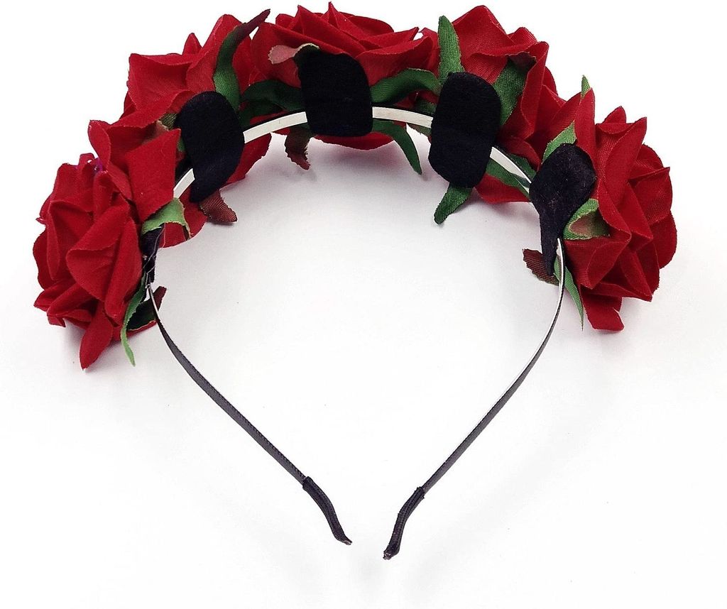 Rot Haarreif Rose Kopfband Damen Mode & Accessoires Accessoires Haaraccessoires Haarreifen 