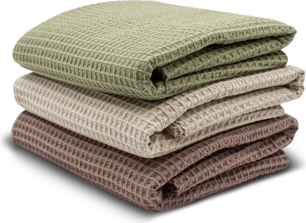 Waffelpique 3er Set je 0,5m x 1,5m Waffel Stoff 100% Baumwollstoff DIY Nähstoff Dekostoff zum Nähen Set28