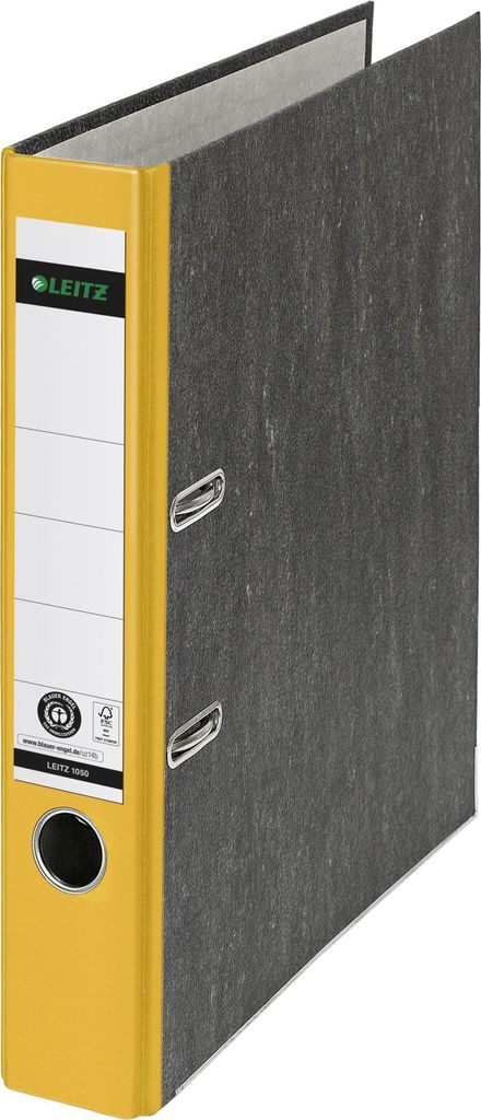 LEITZ Wolkenmarmor Ordner 180 Grad DIN A4 52 mm gelb