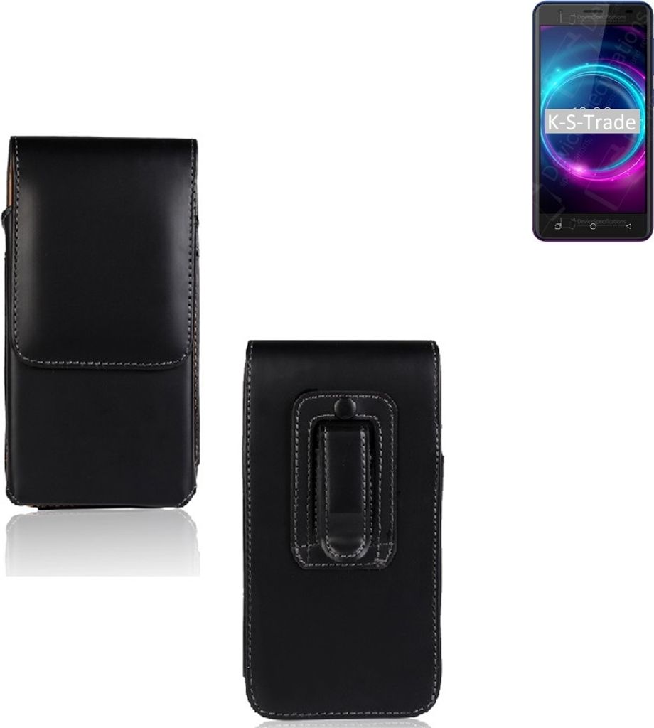 K-S-Trade Gürteltasche für BQ Mobile BQ-5046L Choice LTE Schutz Hülle Handy Hülle mit Magnetverschluss Holster in schwarz