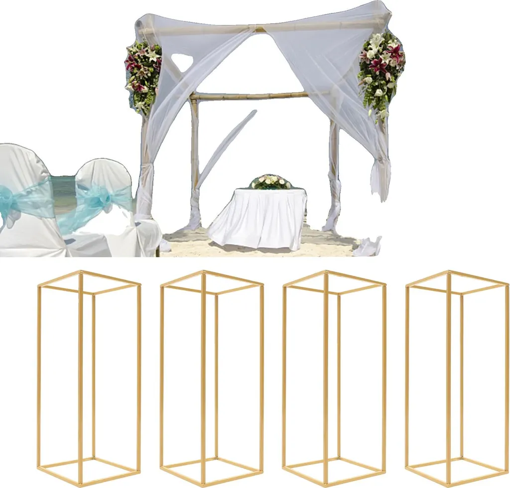 Support à fleurs fer noir 60 cm, porte-pot robuste avec socle 24x24 cm
