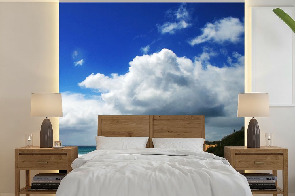 MuchoWow Fototapete für Wohnzimmer oder Schlafzimmer Wandtapete Vinyl Motivtapete Strand - Portugal - Madeira - 260x260 cm - Papiertapeten