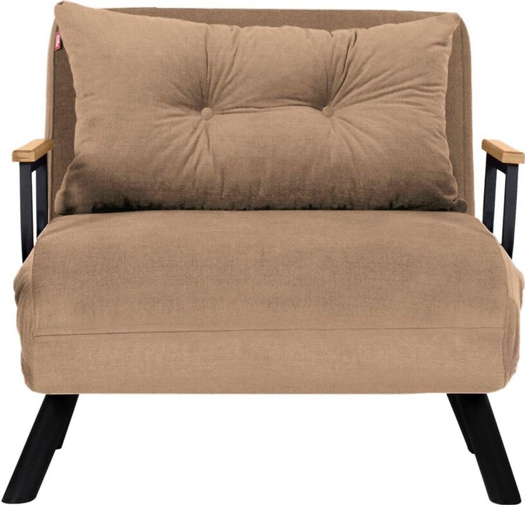 CALICOSY - Sessel mit Stoffbezug und Metallfüßen, umwandelbar L67 cm – SANDO