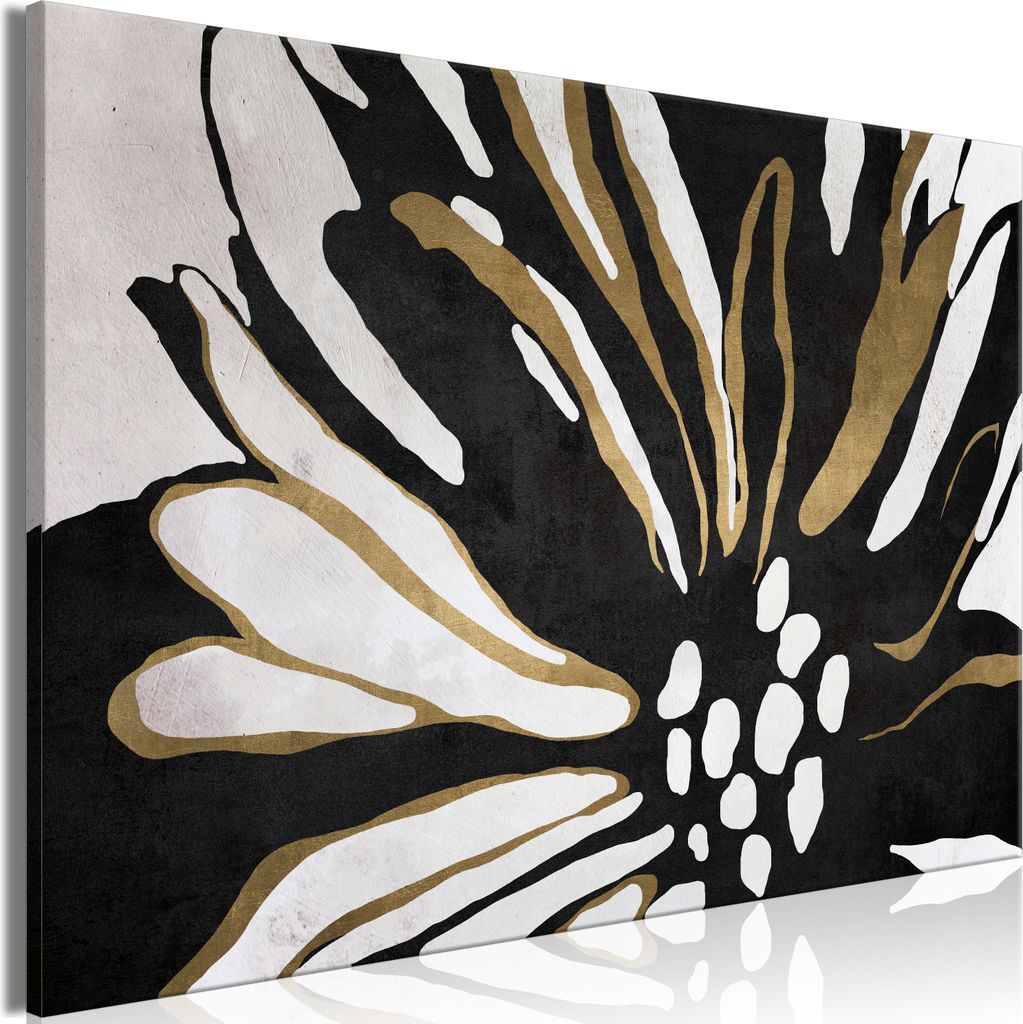 Italienischer Leinwand Leinwandbild - Flower of the Night (1 Part) Wide 120x80 cm Blumen b-A-0803-b-a