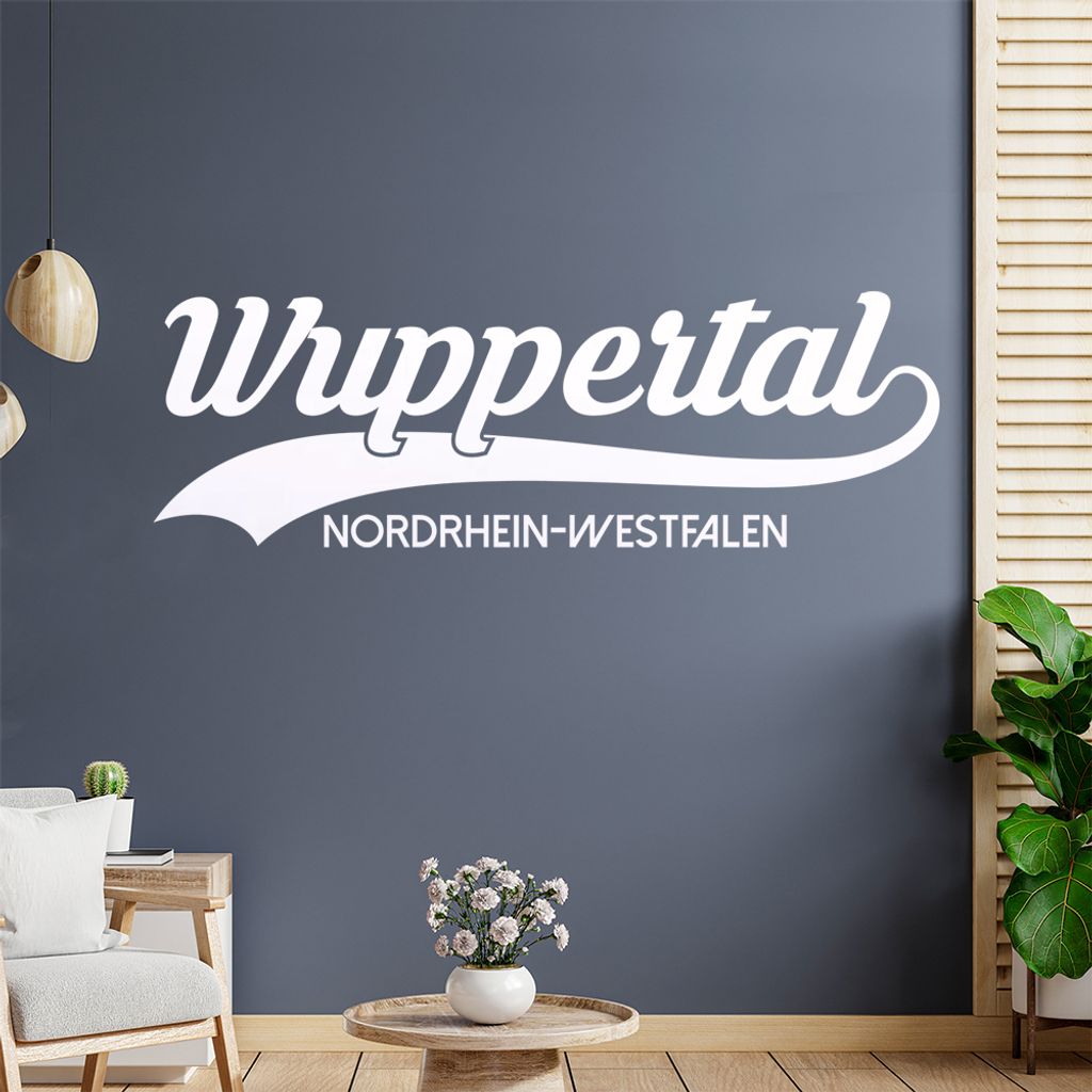 Wuppertal Nordrhein-Westfalen Wandtattoo Wandaufkleber Wall Sticker - Dekoration, Küche, Wohnzimmer, Schlafzimmer, Badezimmer
