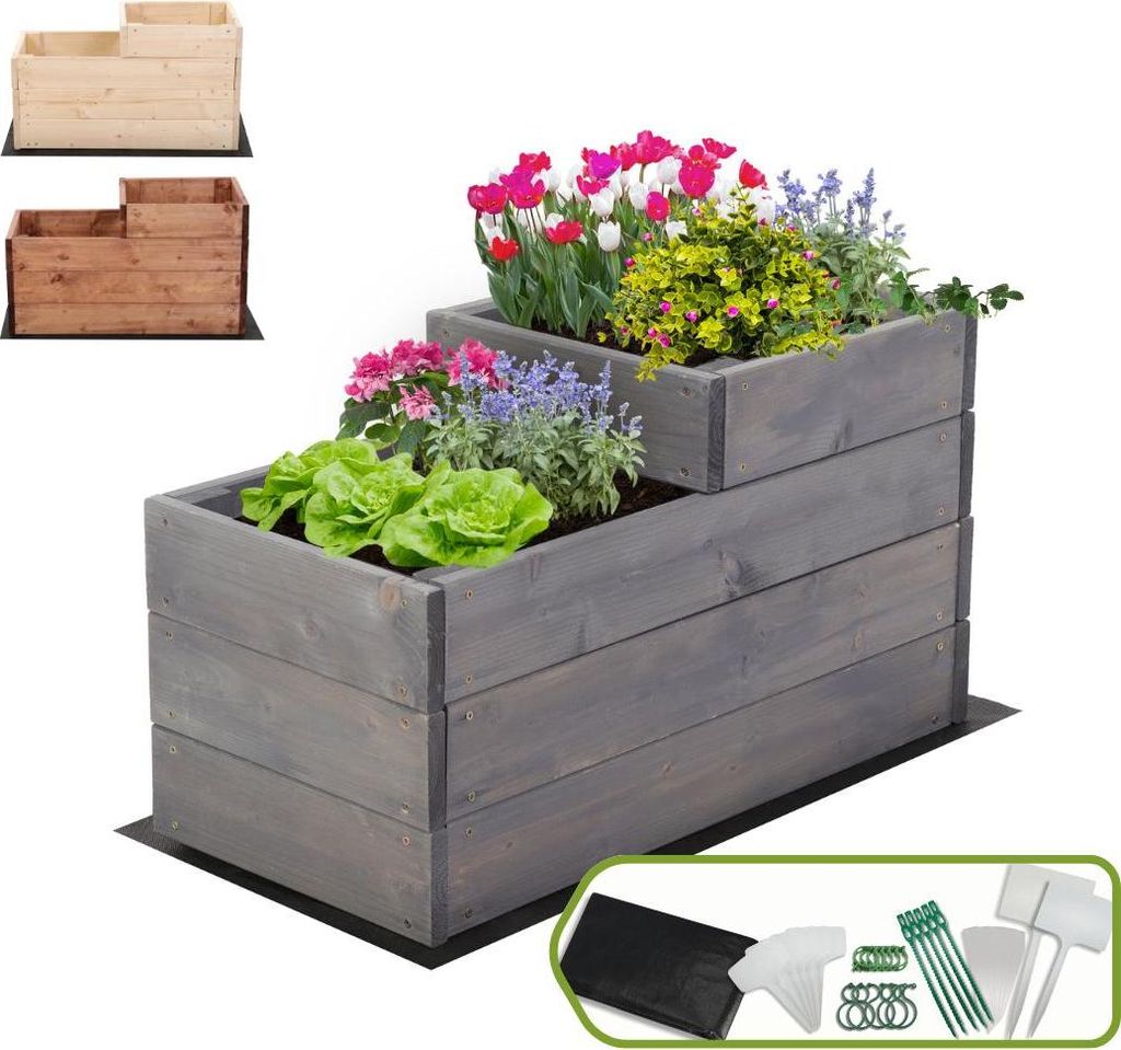 MODO24 Hochbeet Holz, Pflanzkasten, Massivholz, Kiefer, Produktbild 