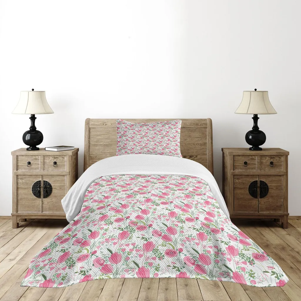 Copriletto Estivo 170x220 ABAKUHAUS Tulipani - Arredo Giardino Inglese