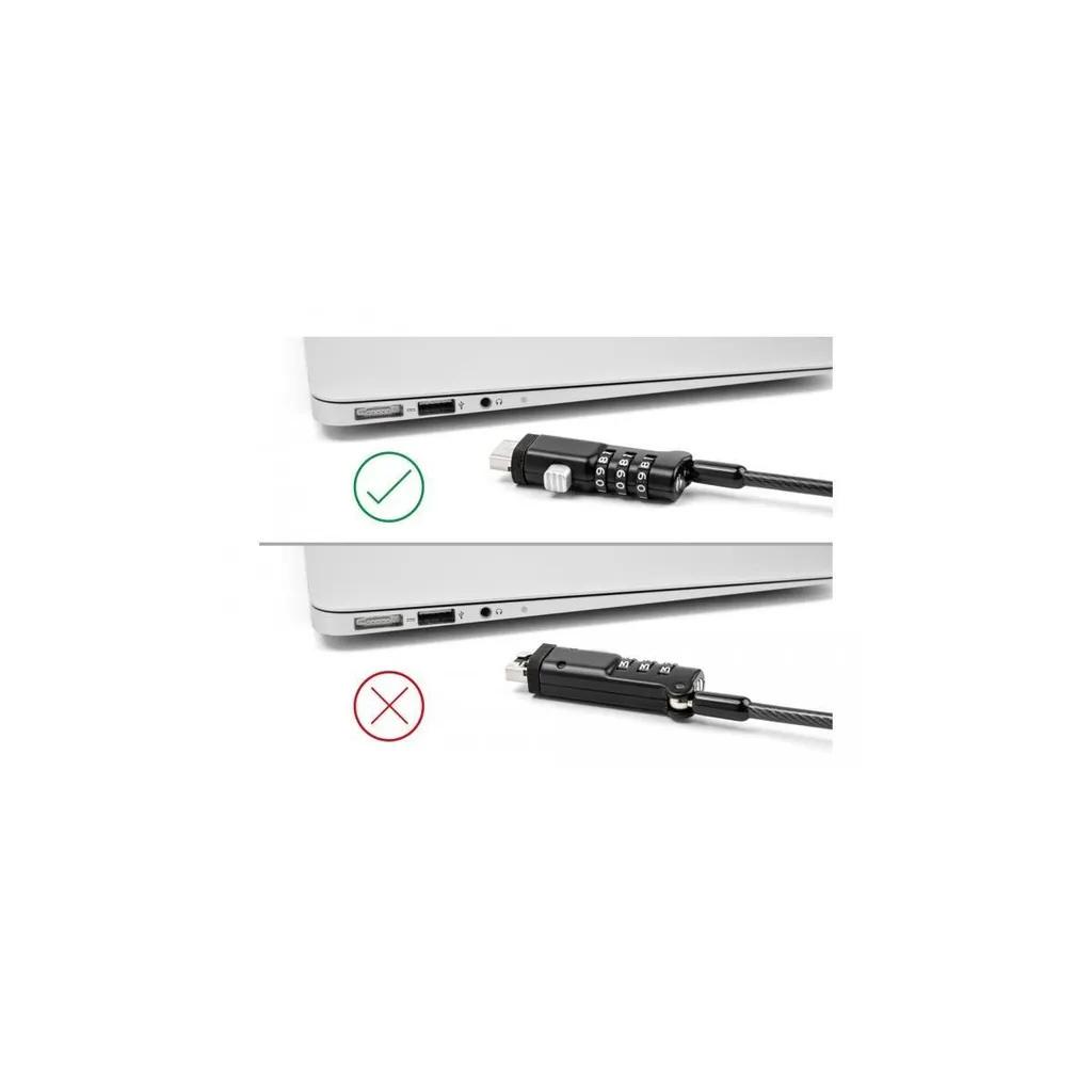 NAVILOCK Câble de Sécurité USB Type-A Femelle avec Serrure à Code - 3