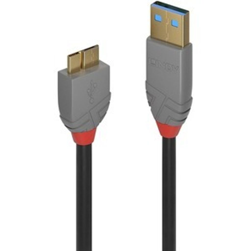 LINDY USB 3.0 Kabel Typ A/Micro-B Anthra Line M/M 2m