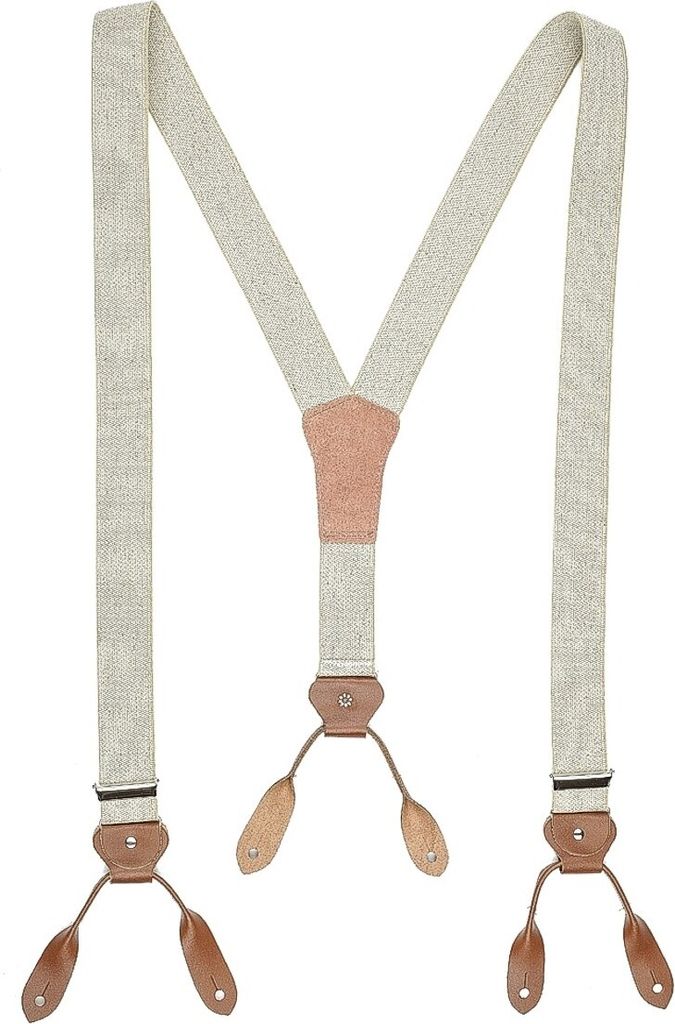 Hosenträger Western Biker Cowboy »HT-02« Weiß Produktbild 