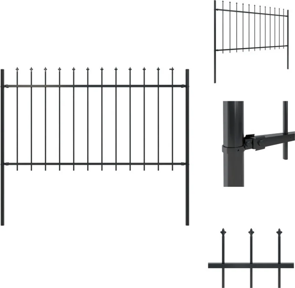 Recinzione Elegante vidaXL in Acciaio Nero 1,7m x 1m - Sicurezza Giardino
