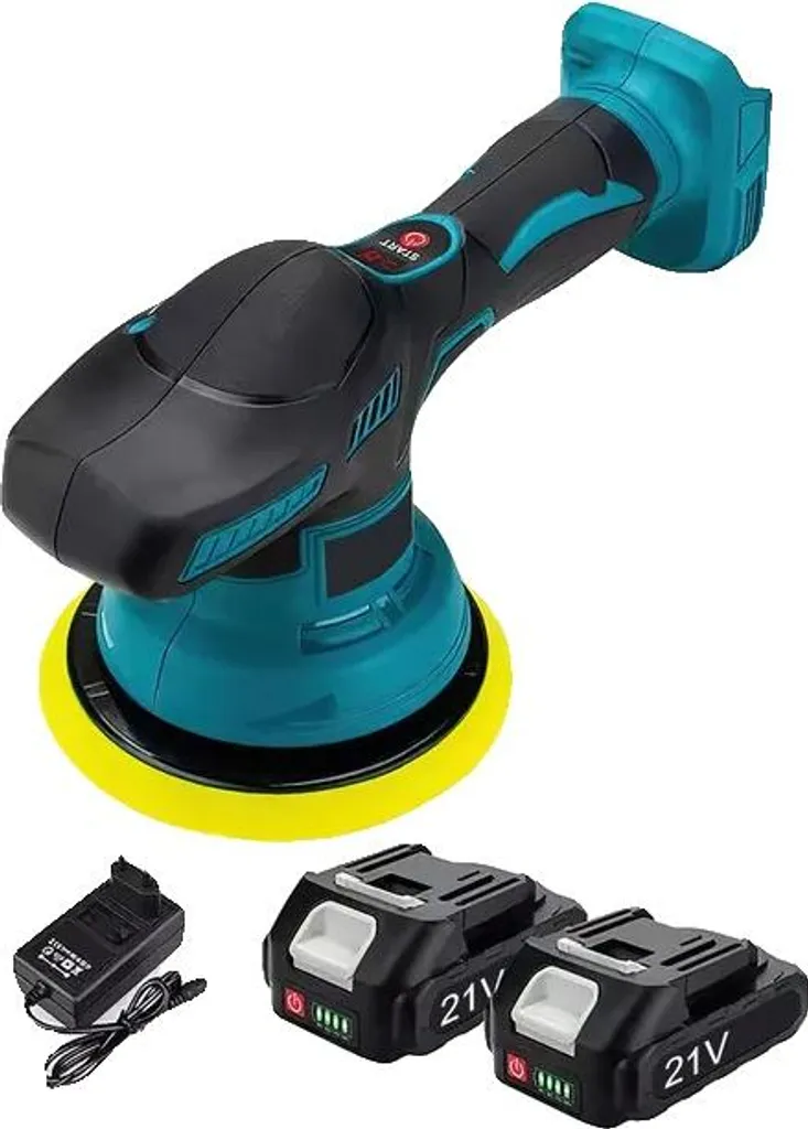 Lucidatrice per auto, 8 livelli di velocità, design leggero, 8 marce - 2 batterie, UE