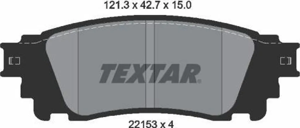 Plaquettes de Frein Arrière TEXTAR 2215301 pour Alphard et NX 0446678010