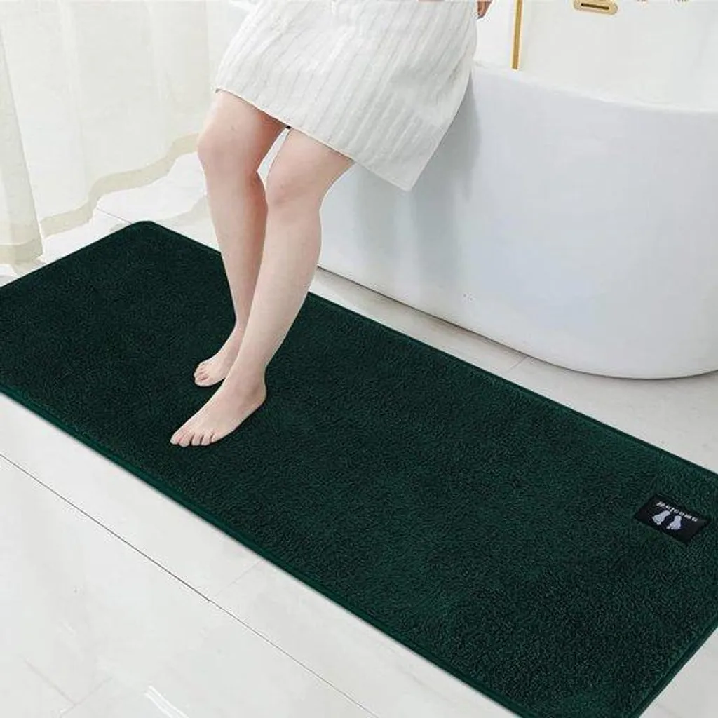 Grand tapis de bain pour sortie de douche sécurisée 40x120 cm vert