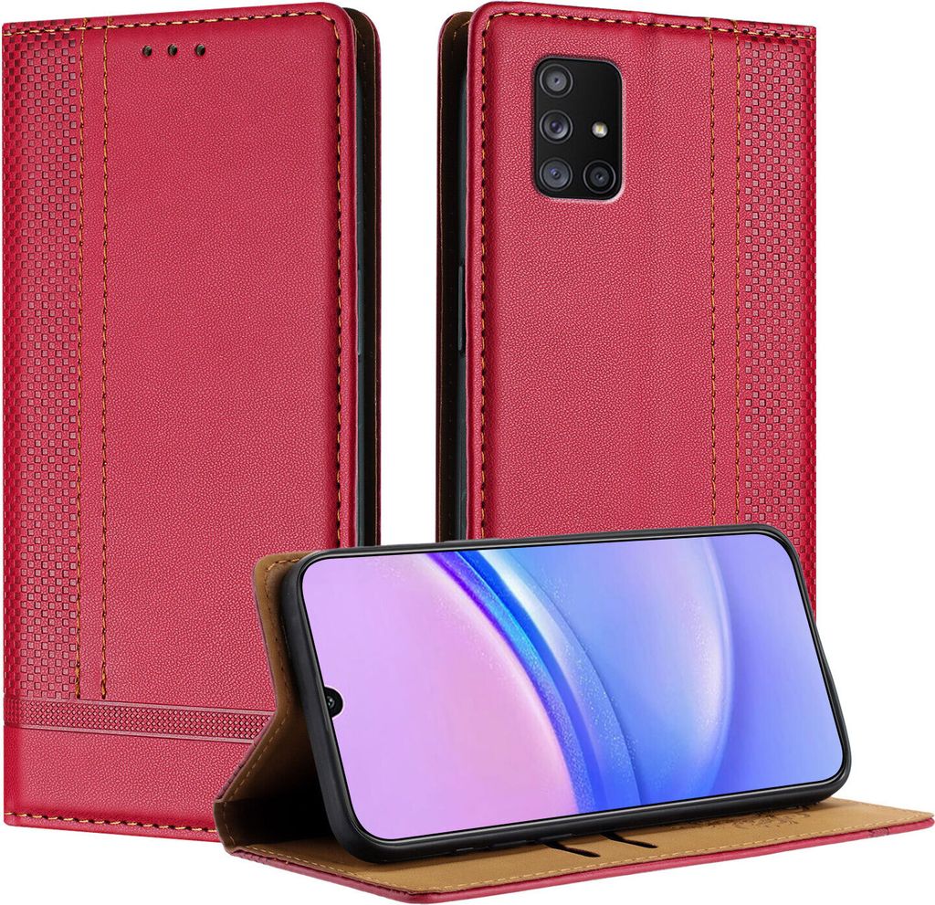 Handyhülle für Samsung Galaxy A71 5G Leder Flip Klappbare Produktbild 