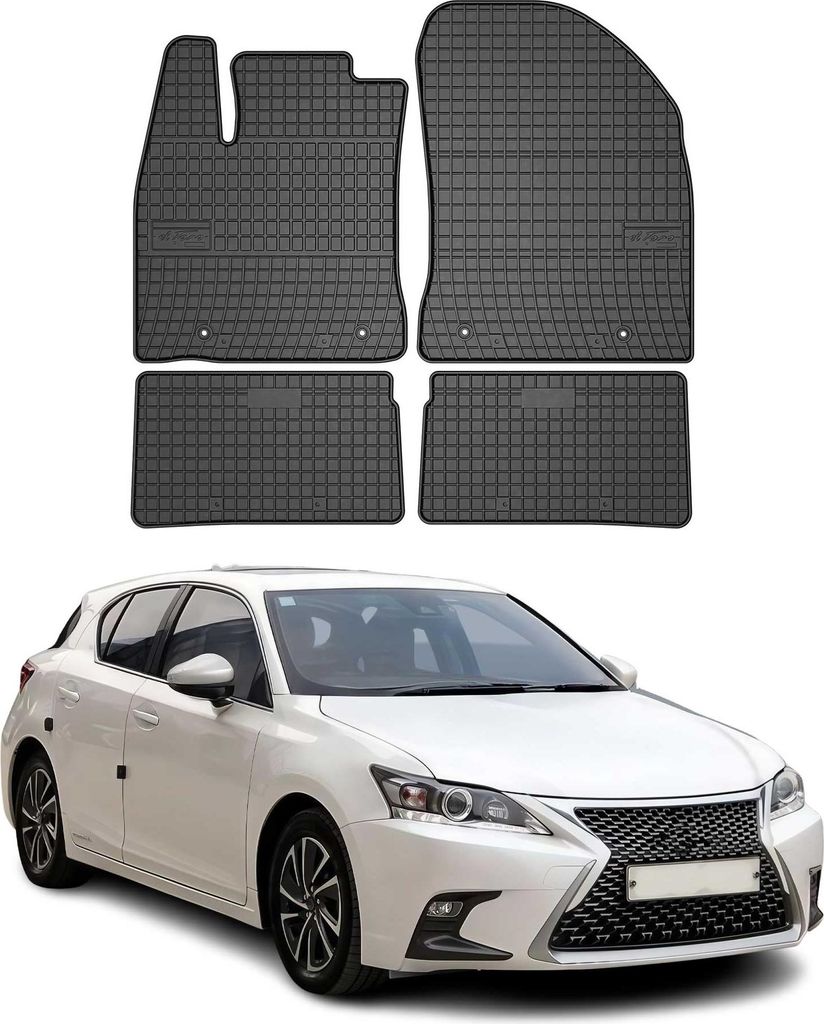 OMAC Gummi Fußmatten für Lexus CT 200H 2010-2020 Automatten Gummi Schwarz 4tlg