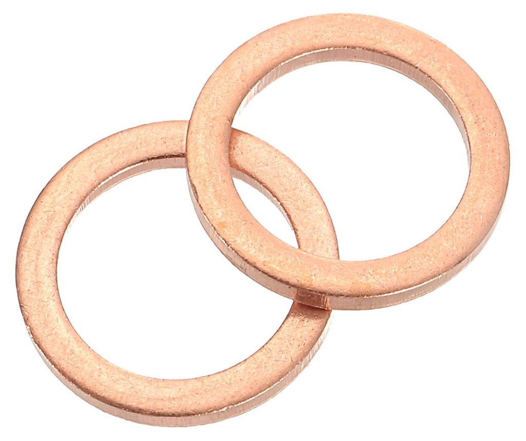 26-teiliger Unterlegscheibensatz, Sortiment M10 x 14 mm x 1 mm Messingscheiben, flache Sicherungsringe, flache Dichtungen, Metallringe für Schraub...