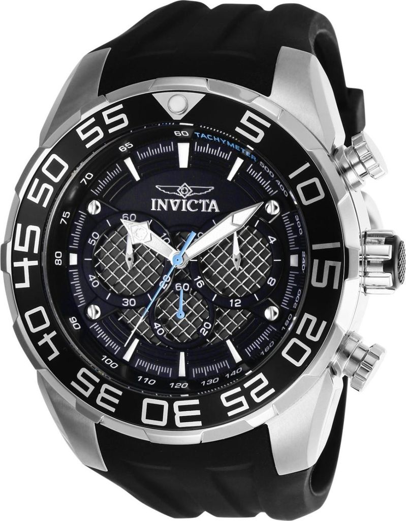 Invicta Speedway 26314 Herren uhr - Wasserdicht - Analog - Quarzuhrwerk - Edelstahl mit schwarzen zifferblat - 50mm