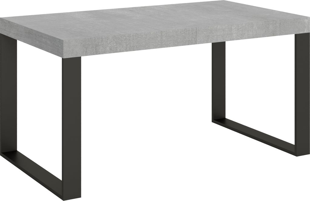 Ausziehbarer Tisch 90x160/264 cm Gestell Tecno Premium Cement Anthrazit