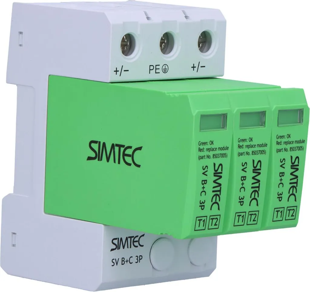 Protection foudre pour kit solaire - Parafoudre SIMTEC SV B+C 3P Varistance
