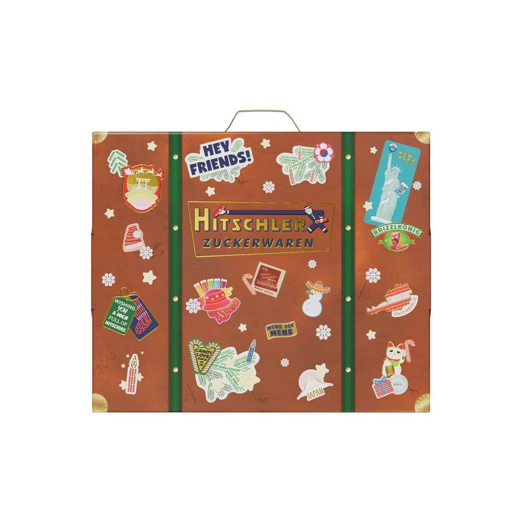 Hitschies Around The World Süßigkeiten Adventskalender 2025 – 25x verschiedene saure Drachenzungen, Fruchtgummi, Kaubonbons, Lollis, für kinde...