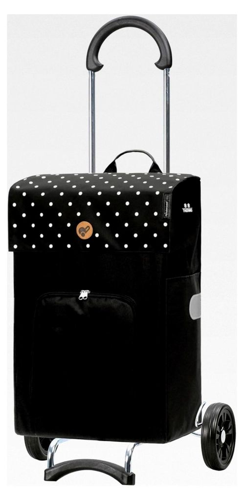 Einkaufstrolley - klappbar - 49 Liter - mit Kühlfach - Tragkraft 40 kg - Stahlgestell - Rad Ø 15 cm - Scala Shopper Malit schwarz