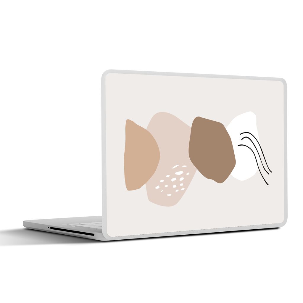 MuchoWow Laptop Aufkleber Sticker Cover Sommer - Grau - Farbe 31x22.5 cm - Laptop-Deko