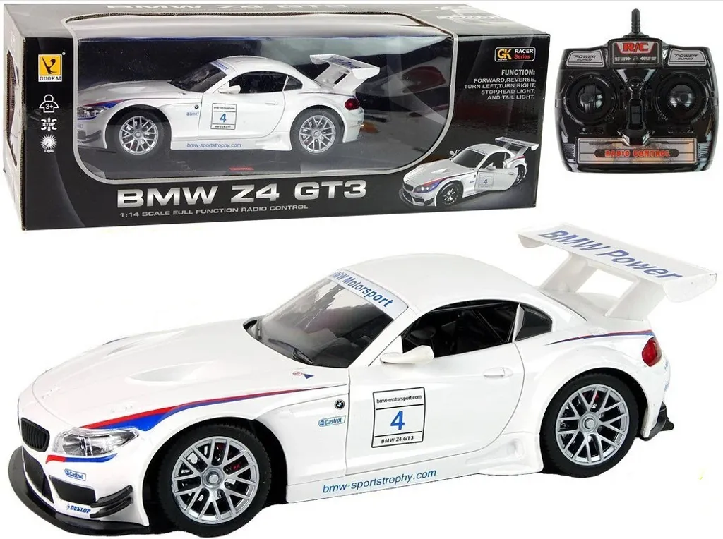 Jouet voiture télécommandée BMW Z4 GT3 1:14, cadeau enfant dès 3 ans