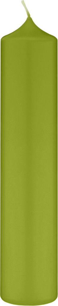 Altarkerzen, Kaminkerzen Limonegrün 250 x Ø 80 mm, 4 Stück, Kerzen mit Dornbohrung in RAL Kerzengüte Qualität