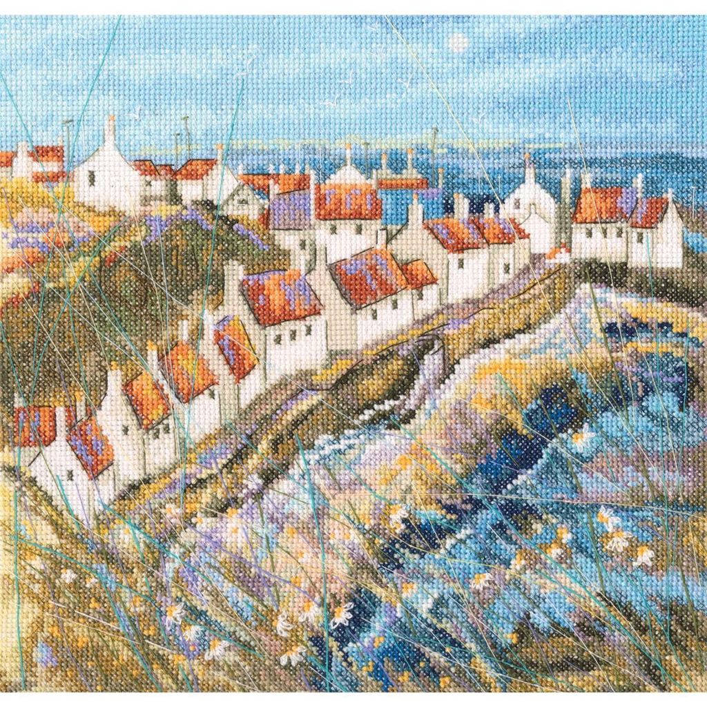 RTO Kreuzstich Set "Sonniges Ufer" M693, Zählmuster, 25x25 cm