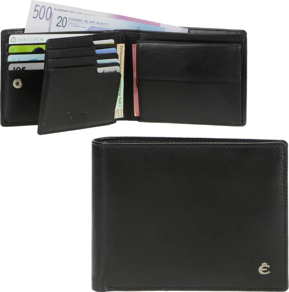 Esquire Geldbörse HARRY Herren schwarz Leder RFID Schutz 12 Produktbild 