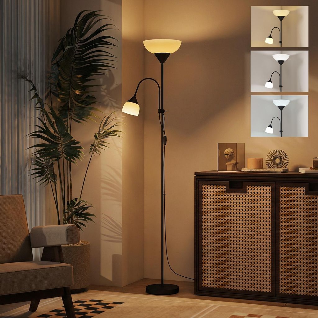 LED Deckenfluter Stehlampe Mutter und Kind mit Leselampe, 3 Produktbild 