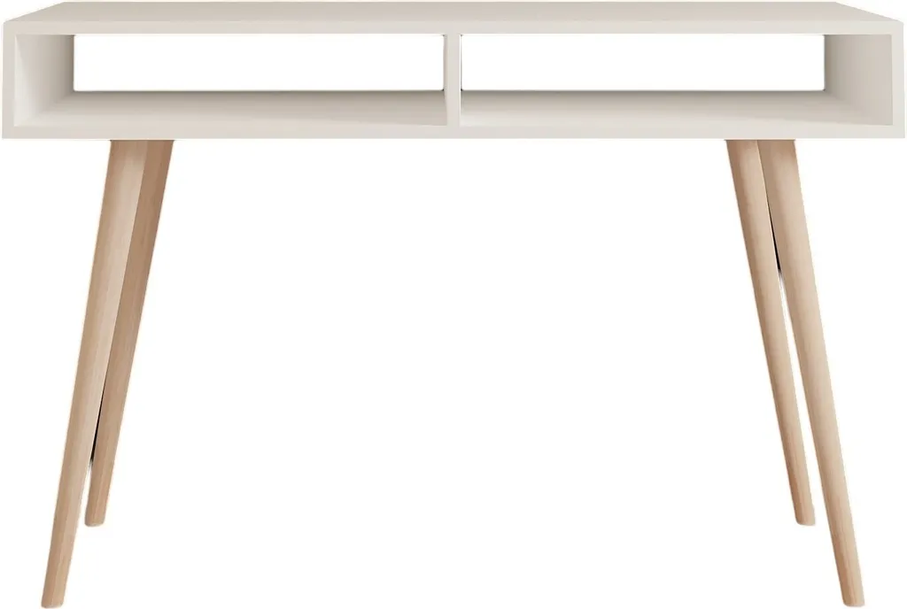 Bureau design blanc Cisto 120x60cm - Structure robuste et surface mate