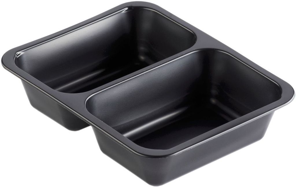 Duni PP Schale Caterline schwarz 2 geteilt 1185ml 216 Stück 1er Pack