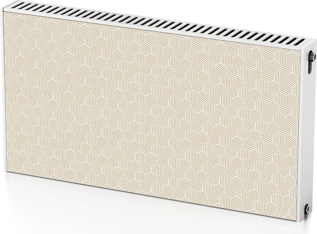 Geometrisches Muster – Magnetische Heizkörperabdeckung – 110x60 cm – Magnet Heizkörperabdeckung – 3D Würfel – Heizkörperverkleidung ...