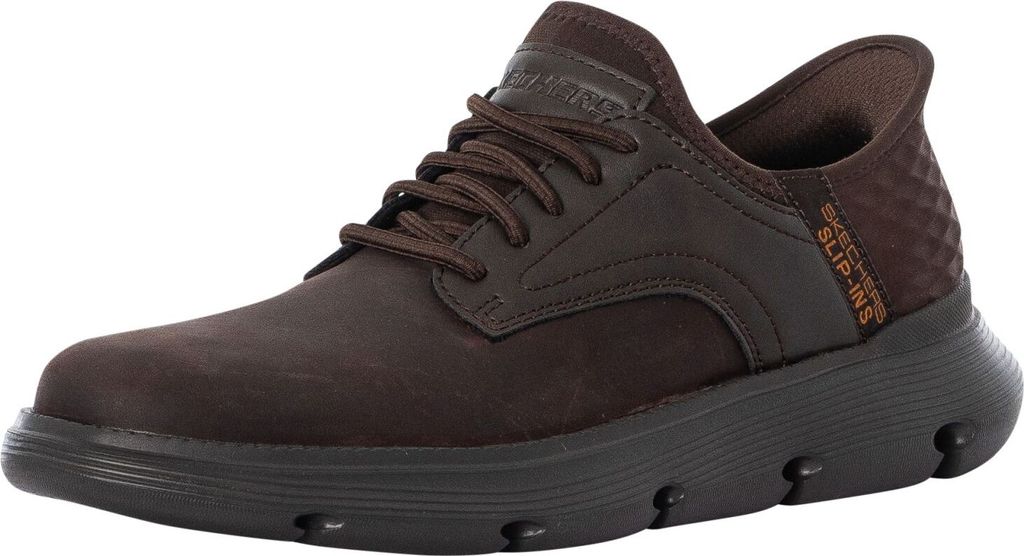 Skechers Slip-ins-Sneaker aus Garza-Leder, Braun 42.5 EU