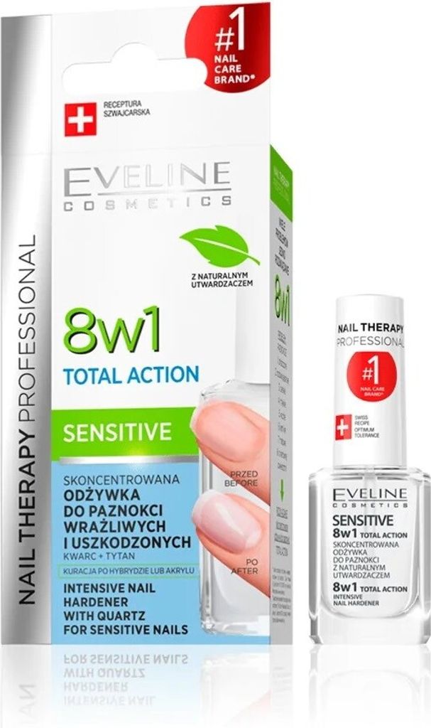 Eveline Cosmetics Total Action 8in1 Nail Building Serum 12ml - Nail Care and Treatment