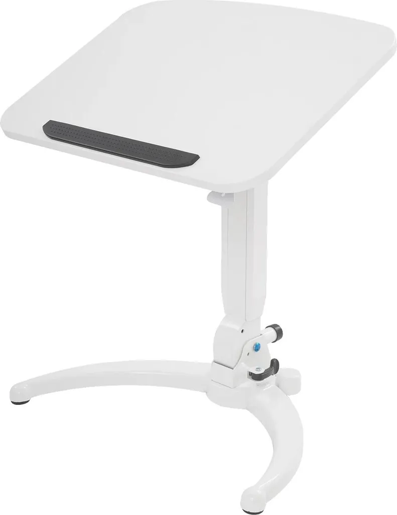 Bureau debout mobile blanc réglable en hauteur - Modèle Ergoflex M1