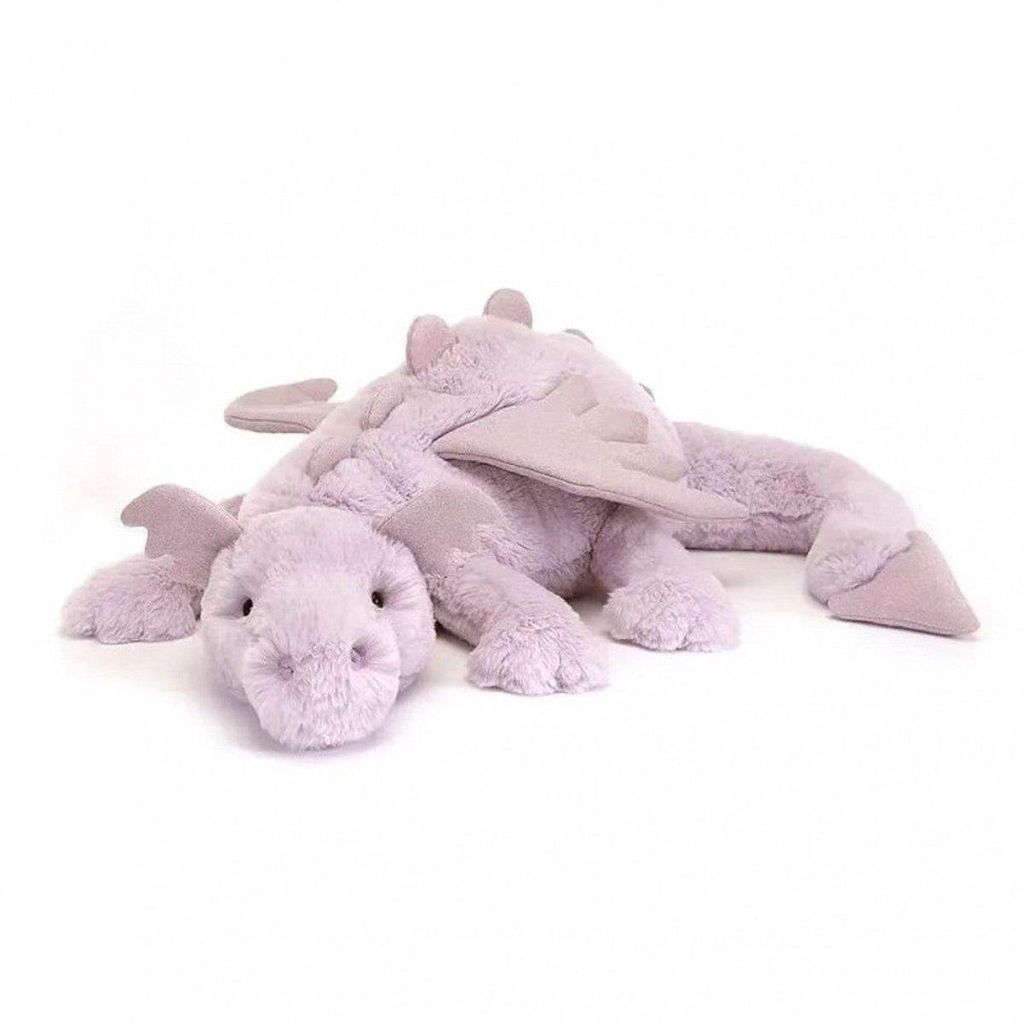 Drachen Kuscheltier 50cm – Plüsch Drache Kissen – Lila Produktbild 